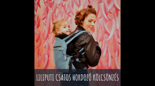 Liliputi csatos babahordozó KÖLCSÖNZÉS - Denim (választható időtartam)