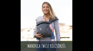 Manduca Twist félcsatos babahordozó KÖLCSÖNZÉS - Grey mint (választható időtartam)