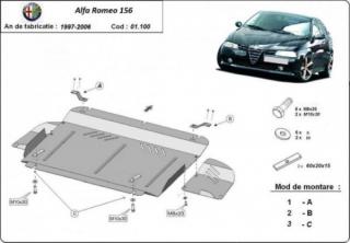 Alfa Romeo 156 1997-2006 motorvédő lemez