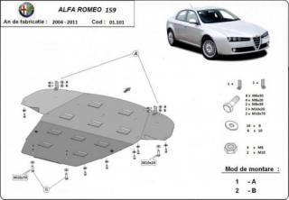 Alfa Romeo 159 2004-2011 motorvédő lemez