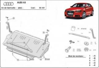 Audi A3 8P motorvédő lemez
