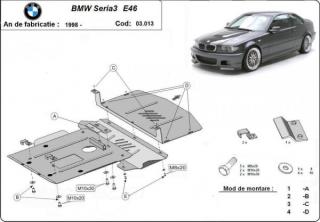 BMW E46 motorvédő lemez (benzin)