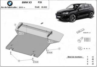 Bmw X3 F25 motorvédő lemez