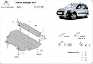 Citroen Berlingo 2008- motorvédő lemez