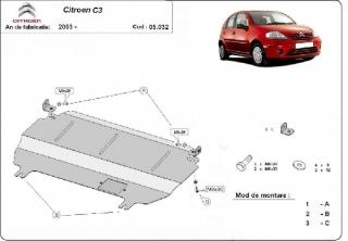 Citroen C3 2003- motorvédő lemez