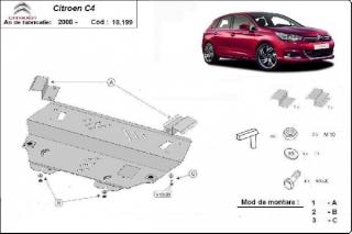 Citroen C4 2008- motorvédő lemez