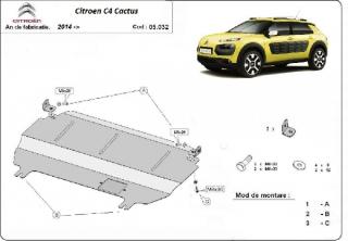 Citroen C4 Cactus 2014- motorvédő lemez