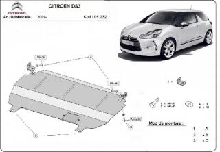 Citroen DS3 2009- motorvédő lemez