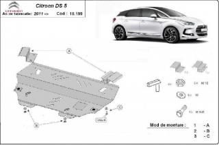 Citroen DS5 2011- motorvédő lemez