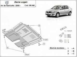 Dacia Logan I motorvédő lemez