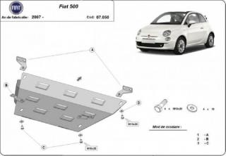 Fiat 500 2007- motorvédő lemez