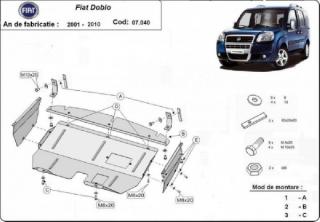 Fiat Doblo I motorvédő lemez