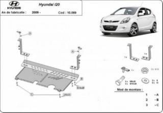 Hyundai i20 2009- motorvédő lemez