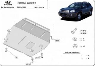 Hyundai Santa Fe 2001- motorvédő lemez