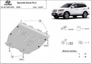 Hyundai Santa Fe 2006- motorvédő lemez
