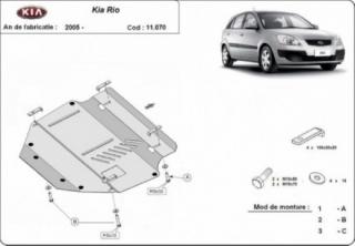 Kia Rio 2005- motorvédő lemez