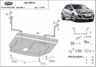 Kia Rio 2011- motorvédő lemez