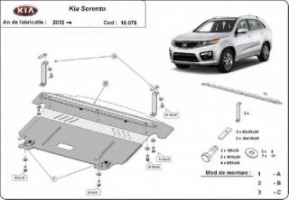 Kia Sorento 2012- motorvédő lemez