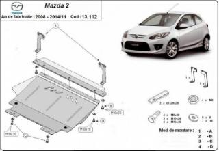 Mazda 2 2008- motorvédő lemez