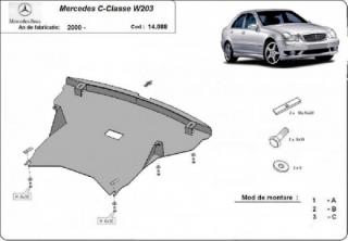 Mercedes C osztály W203 2000- 2.2D motorvédő lemez