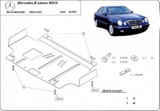 Mercedes E osztály W210 1995- motorvédő lemez