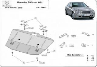 Mercedes E osztály W211 3.2  2002- motorvédő lemez.