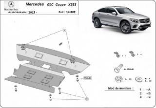 Mercedes GLC Coupe X253 2015- motorvédő lemez