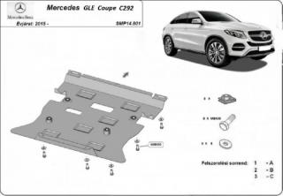 Mercedes GLE Coupe C292 2015- motorvédő lemez