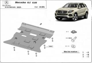 Mercedes GLE X166 2015- motorvédő lemez