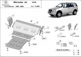 Mercedes ML W163 1998- motorvédő lemez