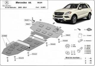 Mercedes ML W164 2005- motor és váltóvédő lemez