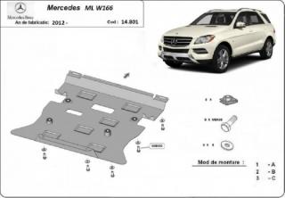 Mercedes ML W166 2012- motorvédő lemez