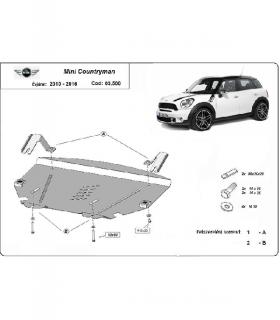 Mini Cooper Countryman  2010- motorvédő lemez
