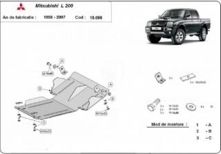 Mitsubishi L200 1998- motorvédő lemez