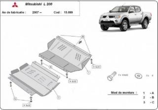 Mitsubishi L200 2007- motorvédő lemez