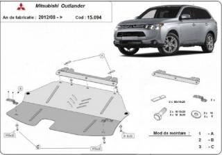 Mitsubishi Outlander 2012- motorvédő lemez