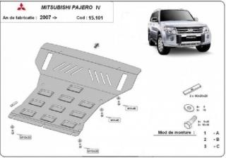 Mitsubishi Pajero 2007- motorvédő lemez