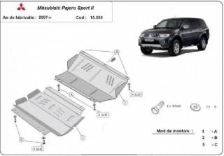 Mitsubishi Pajero Sport 2008- motorvédő lemez