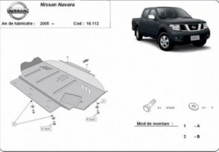 Nissan Navara 2005- motorvédő lemez