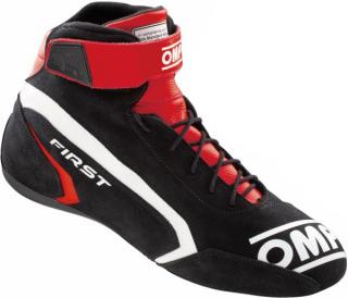 OMP First FIA homológ sofőrcipő (fekete-piros)