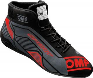 OMP Sport V2 homológ sofőrcipő (fekete-piros)