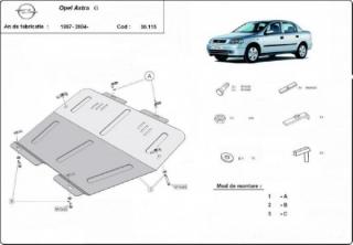 Opel Astra -G- 1997- motorvédő lemez