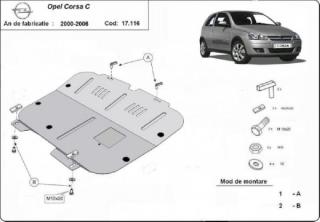 Opel Corsa -C- 2000- motorvédő lemez
