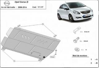 Opel Corsa -D- 2006- motorvédő lemez