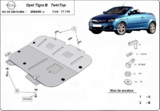 Opel Tigra -B- 2004- motorvédő lemez