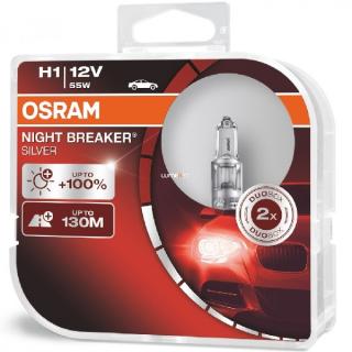 Osram Night Breaker Silver H1 +100% (pár)