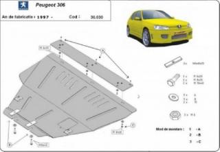 Peugeot 306 1994- motorvédő lemez
