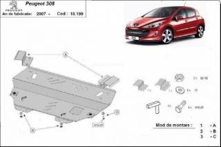 Peugeot 308 2007- motorvédő lemez