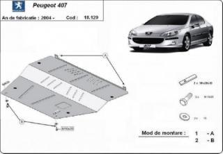 Peugeot 407 2004- motorvédő lemez