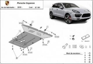Porsche Cayenne 2010- motorvédő lemez